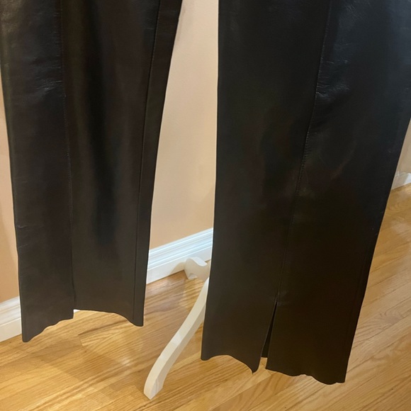 Danier Leather Straight Leg Pants with Slits - Picture 3 of 6